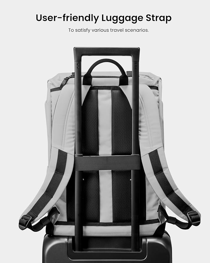 tomtoc Flap Laptop Backpack, Lightweight, Water-Resistant Casual Daypack - Image 8