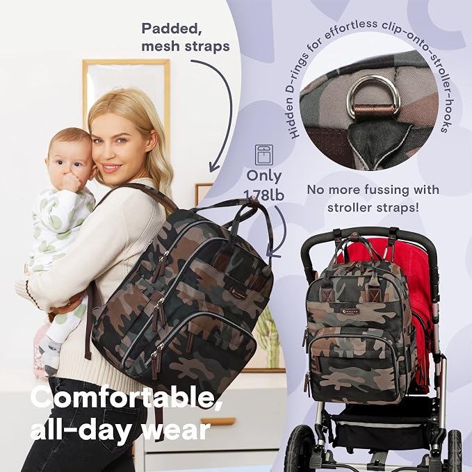 RUVALINO Diaper Bag Backpack, Large Capacity, Waterproof and Stylish - Image 6