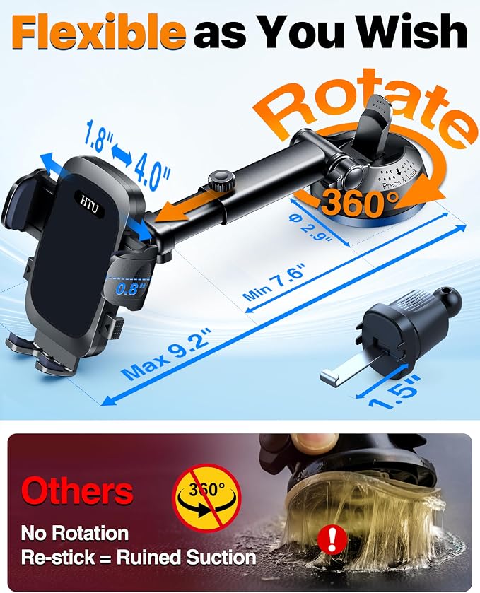 2026 Ultimate Best【True Military-Grade & Safety Cert】Car Phone Holder【Upgraded - Image 5