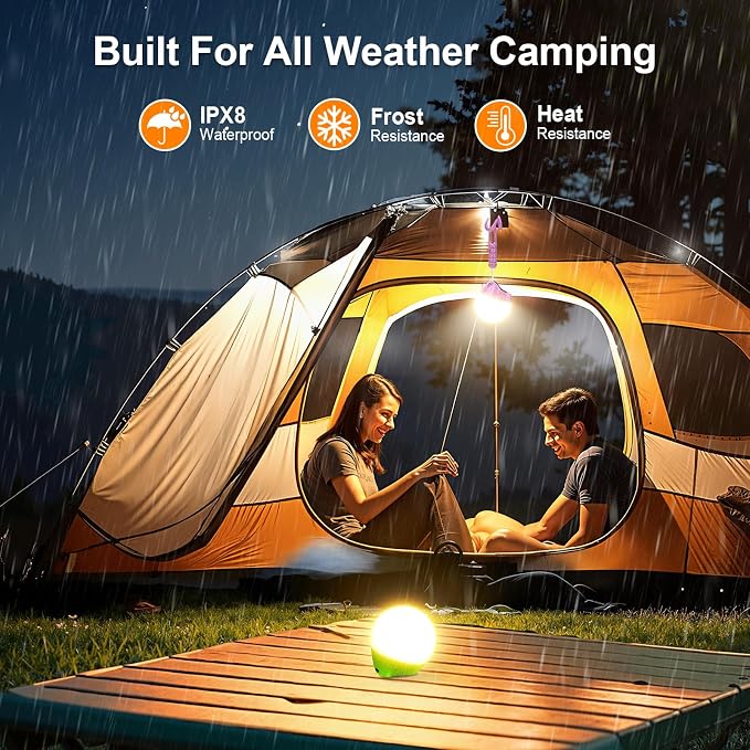 LETMY Rechargeable Camping Lights, 4 Pack Portable Tent Lights - Image 7