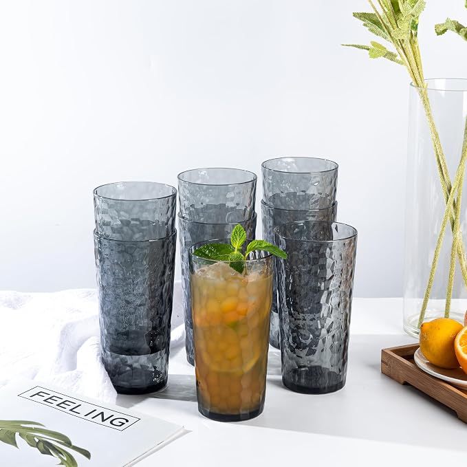 24-ounce Plastic Tumblers, Acrylic Drinking Glasses High-Balls, Reusable - Image 4