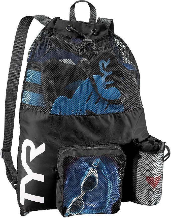 TYR Big Mesh Mummy Backpack for Swim, Gym and Workout Gear, 40-Liter Capacity - Image 2