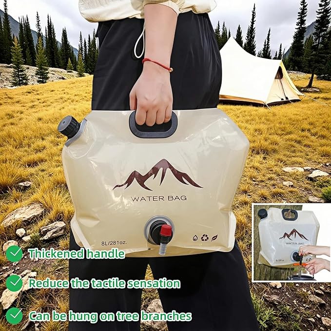 8L/281oz Outdoor Collapsible Water Jug BPA-Free w/Adjustable Faucet - Image 6