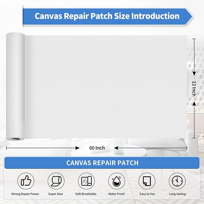 KING MOUNTAIN Canvas Repair Tape, Outdoor Gear Patch, 12×60 Inches, Waterproof - Image 4