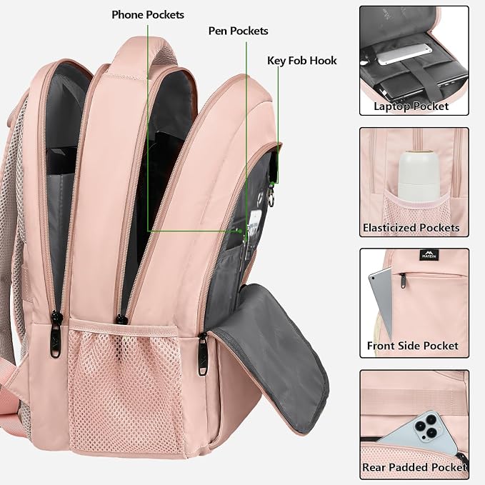 MATEIN 15.6 inch Laptop Backpack, Cute Slim Computer Travel Backpack, Carry On - Image 2