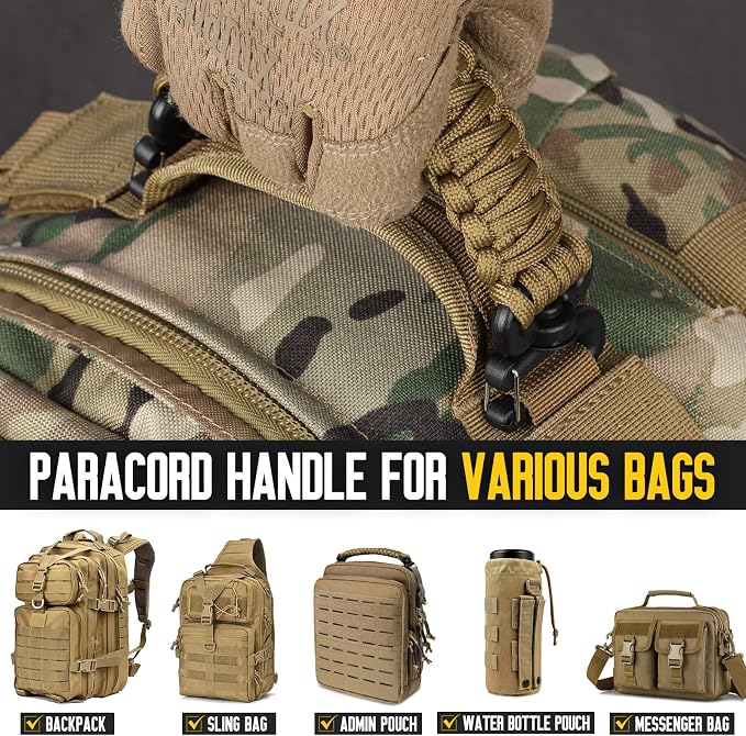 Tactical Paracord Handle，9-core Weaving Paracord Strap - Image 7