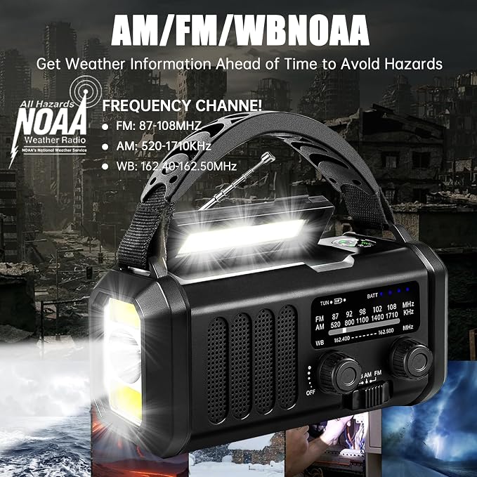 Emergency Weather Radio 20000mAh NOAA/AM/FM - Image 3