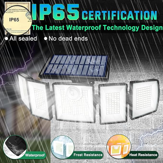 MDCMDCM Solar Lights Outdoor Waterproof Motion Sensor - Image 2
