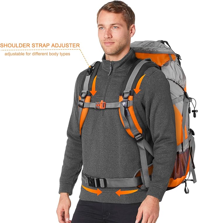 Loowoko 50L Hiking Backpack, Waterproof Camping Essentials Bag - Image 4