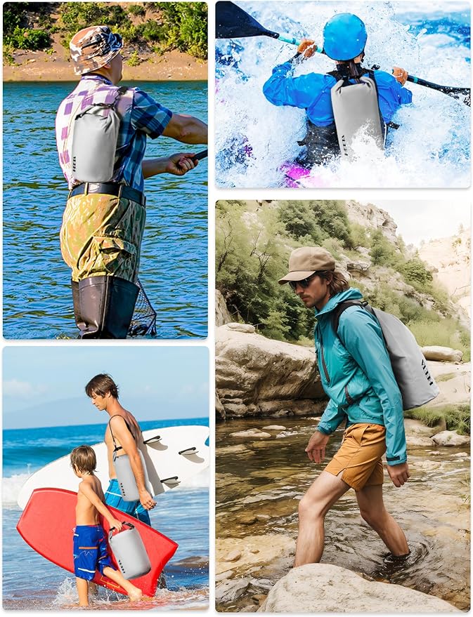 HEETA Waterproof Dry Bag for Women Men, 5L/10L/20L/30L/40L Roll Top Lightweight - Image 5