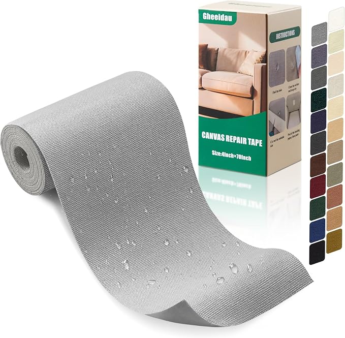 Gheeidau Canvas Repair Tape 4×70 Inch Waterproof Self-Adhesive Fabric Repair by Givethingsanewlife