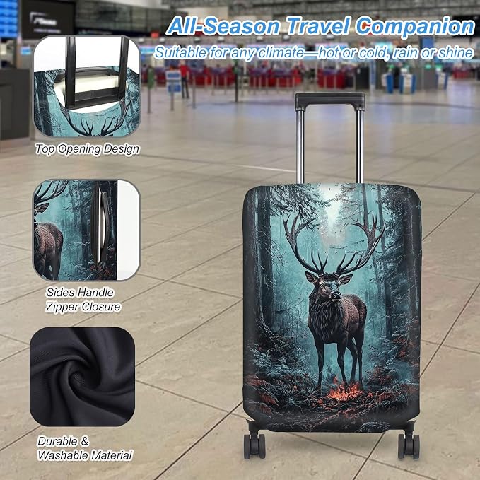 Luggage Cover Protector for 22-24 Inch Suitcases, TSA Approved Elastic Travel - Image 3