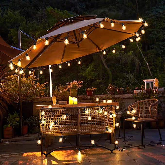 Mlambert 50Ft LED Outdoor String Lights G40 Globe Dimmable Patio Light - Image 2
