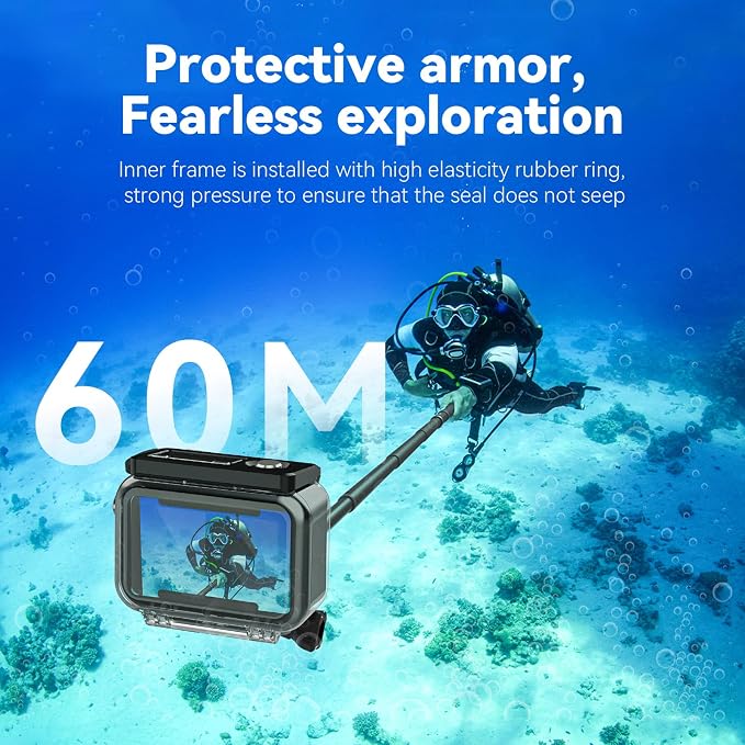 TELESIN Waterproof Case for DJI Action 5 Pro Action 4/3 Camera, - Image 6