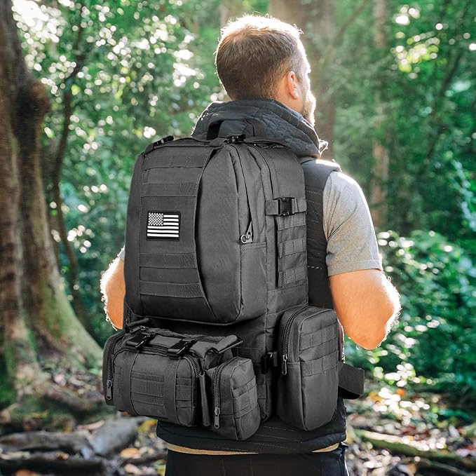 CVLIFE Tactical Backpack Military Army Rucksack 60L Large Assault Pack - Image 6