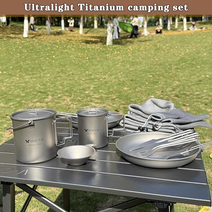 750ml Ultralight Titanium Camping Pot - Image 6