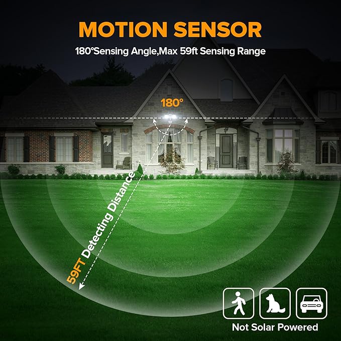 LUTEC 34W 3700 Lumen LED Security Lights Motion Sensor Light Outdoor - Image 3