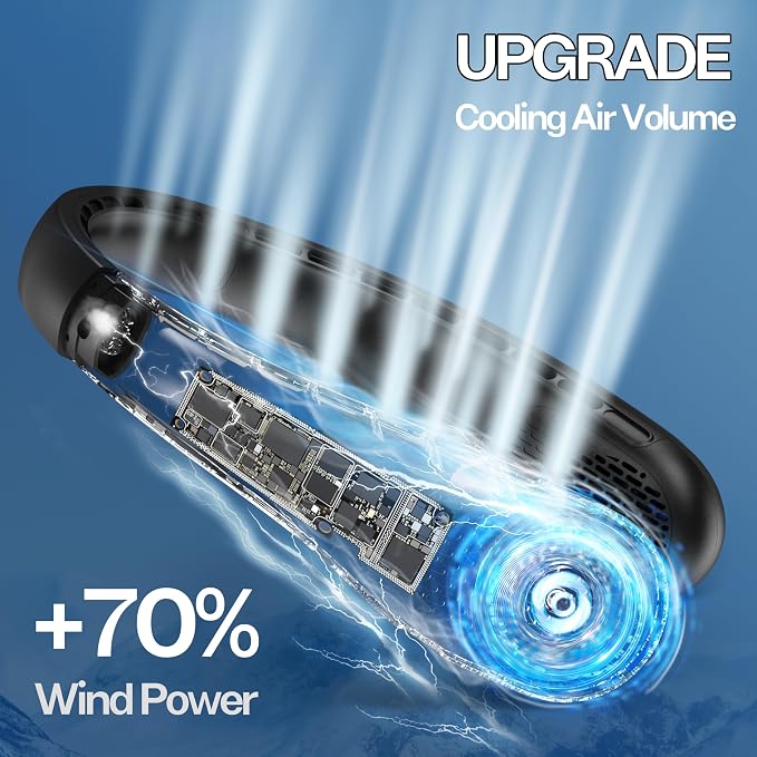 KIDEE Neck Fan, Portable Bladeless Neck Fans, Upgrade 360° Airflow, Super Quiet - Image 3