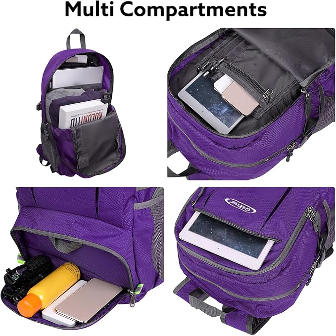 G4Free 40L Lightweight Packable Hiking Backpack, Waterproof Travel Daypack - Image 3