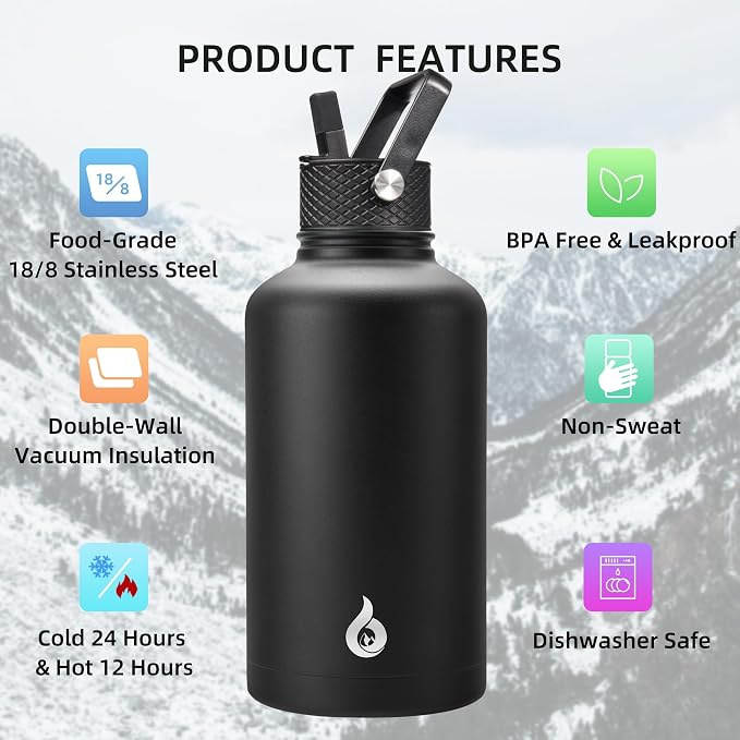 BJPKPK Half Gallon Insulated Water Bottles - Image 3