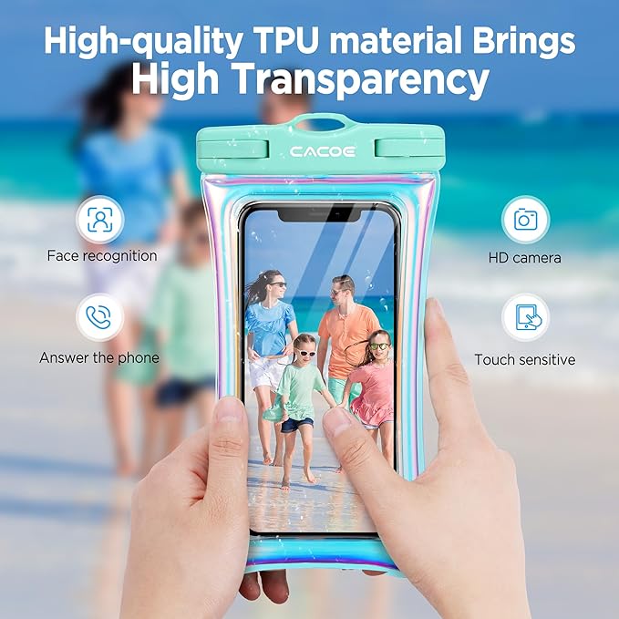 CACOE Universal Waterproof Phone case 2 Pcs-Up to 7.0", Phone Pouch - Image 4