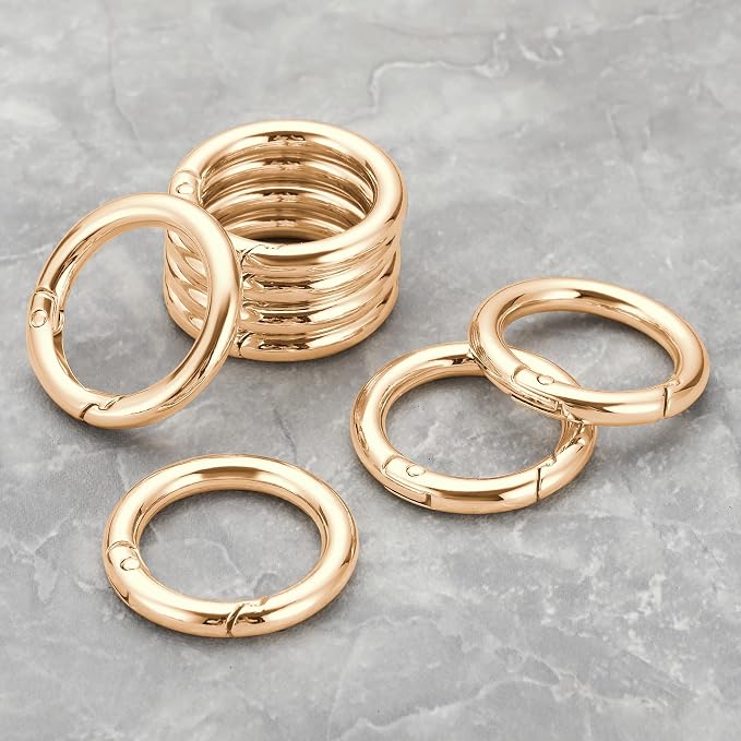 Gkeygo Key Ring Clip, 4/5 Inch Keychain Rings, 8 Pack Round Carabiner Clip - Image 9