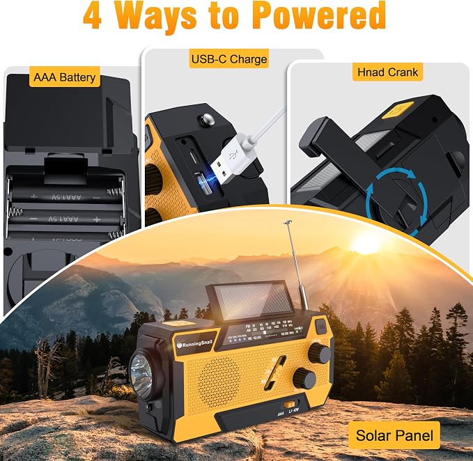 Emergency Crank Weather Radio: AM/FM/NOAA Weather Radio - Image 5