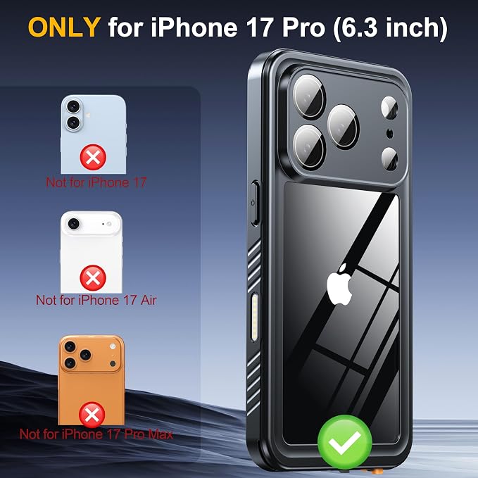 ANTSHARE for iPhone 17 Pro Case, IP68 Waterproof Shockproof Case, - 12 FT - Image 2