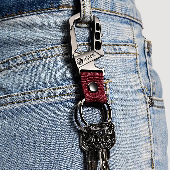 Heavy duty key chain, bottle opener function car keychains, versatile metal - Image 3