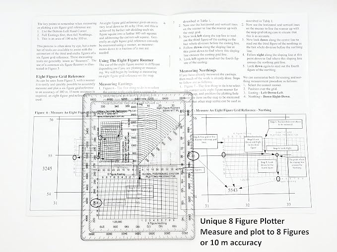 GPS Map Plotting Protractor — Military Map Marking | Coordinate Scale | Degrees - Image 4