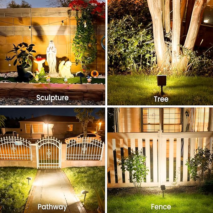 Solar Lights Outdoor Waterproof IP65, Super Bright LED, 3000K 2 Lighting Modes - Image 4