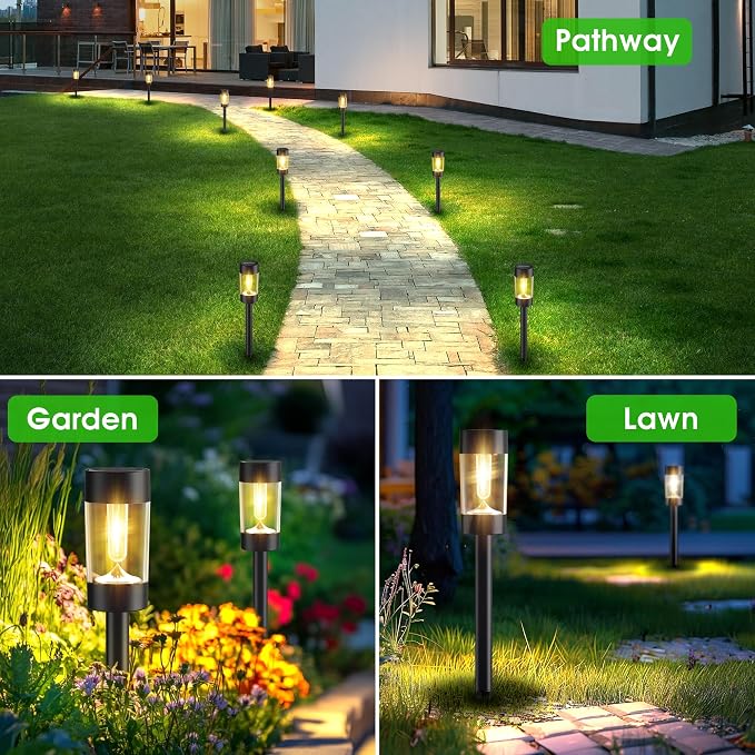 Eyrosa Solar Lights Outdoor, 12 Pack Waterproof Solar Landscape Lighting - Image 6