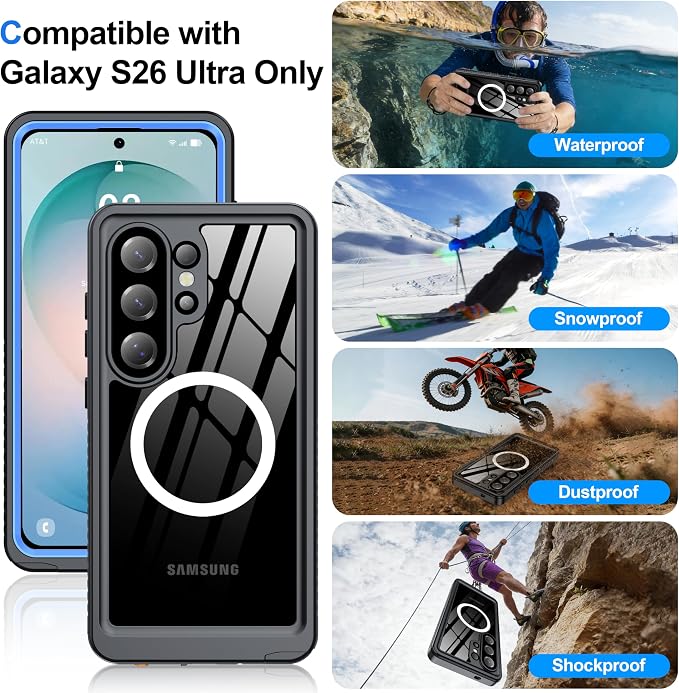 ANTSHARE IP68 Waterproof Case for Samsung Galaxy S26 Ultra - Image 8