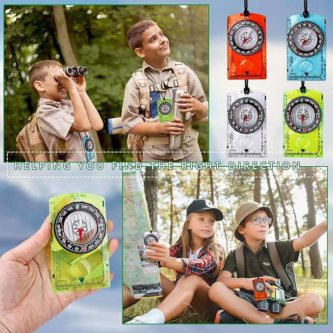16 Pcs Orienteering Compass Acrylic Hiking Compass - Image 3