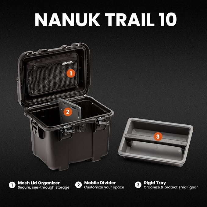 NANUK Trail 10-11.2L Waterproof Storage Box – Modular & Compact Cargo Case - Image 2