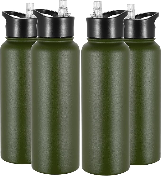 VEGOND 40 oz Insulated Water Bottle Bulk Stainless Steel Metal Water Bottles by VEGOND