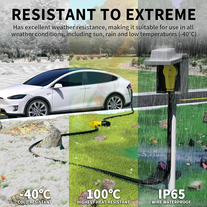 POWGRN NEMA 14-50P to NEMA 14-50R 25FT 50 Amp RV/EV Extension Cord Outdoor - Image 7