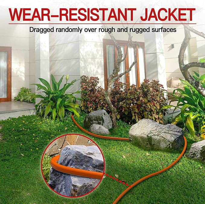 25 FT 12 Gauge Extension Cord Outdoor, Heavy Duty Weatherproof & Flame - Image 6