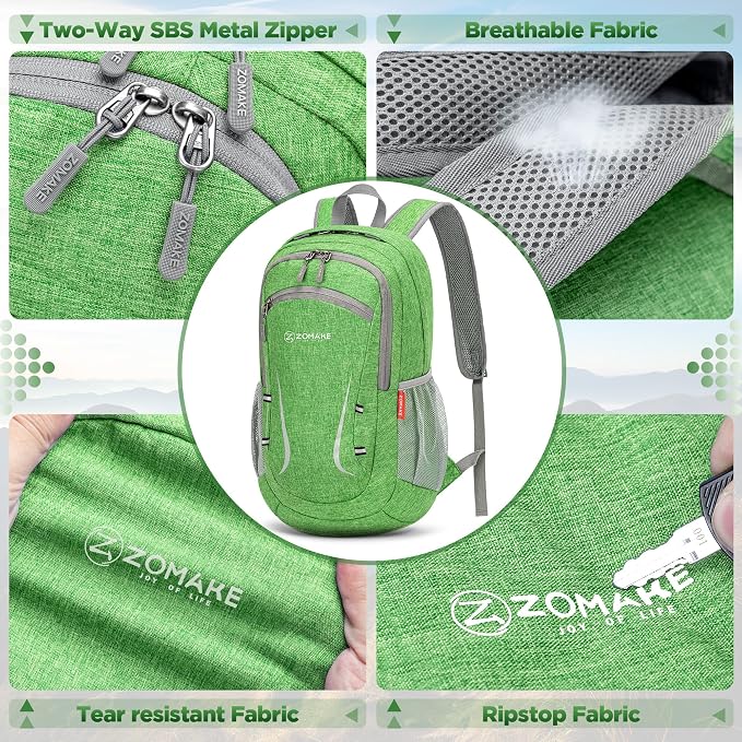 ZOMAKE Ultra Lightweight Packable Backpack 20L, Small Foldable Backpacks Hiking - Image 4