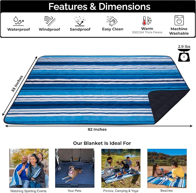 BRAWNTIDE Large Outdoor Waterproof Blanket - Image 2