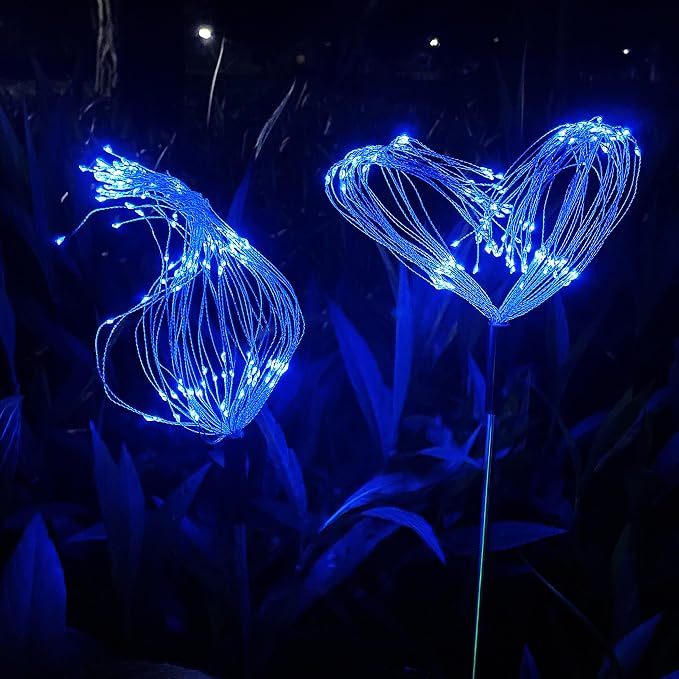 JJGoo Solar Firework Lights, 2 Pack 180 LEDs 2 Lighting Modes Solar Lights - Image 3