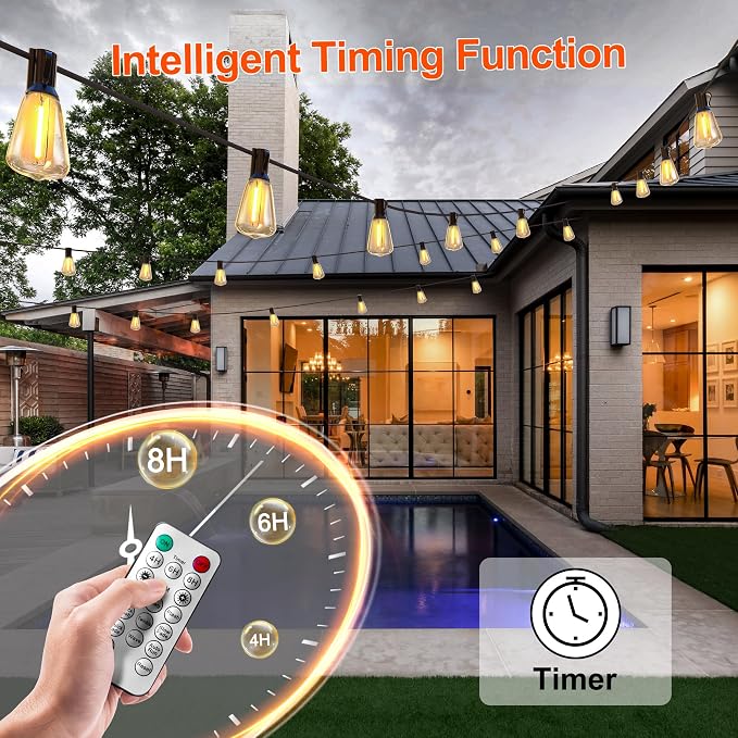 BLIATLUS 120FT Solar String Lights Outdoor Waterproof - Image 5