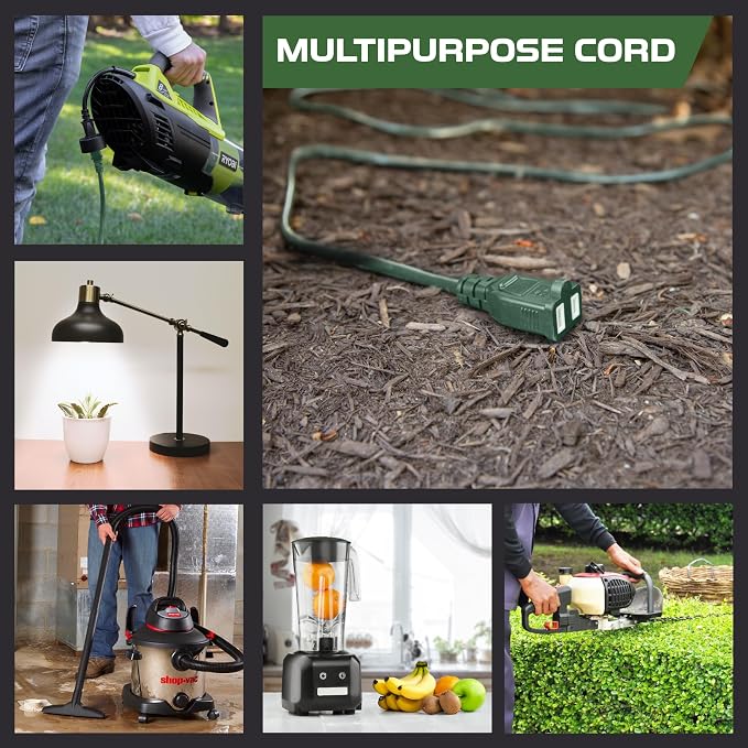 Iron Forge Cable Weatherproof Outdoor Extension Cord 25 ft, 13 Amp Green - Image 5
