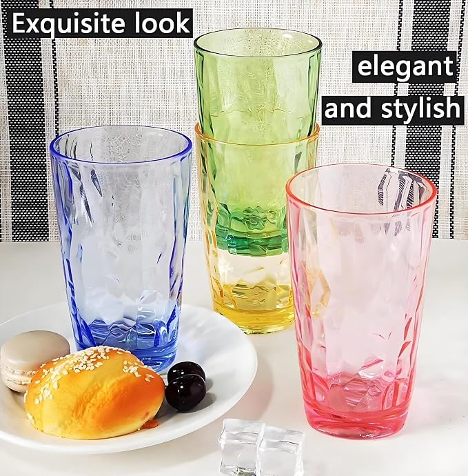 15Oz Unbreakable Tritan Drinking Glasses Shatterproof Acrylic Glasses Drinkware - Image 8