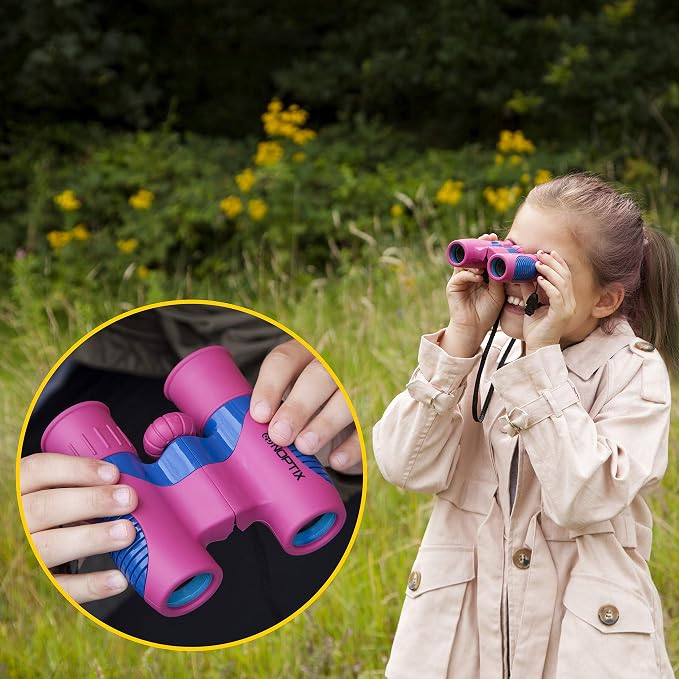 Binoculars for Kids, Girls or Boys Real Kids Binoculars in Vibrant Green Blue - Image 9