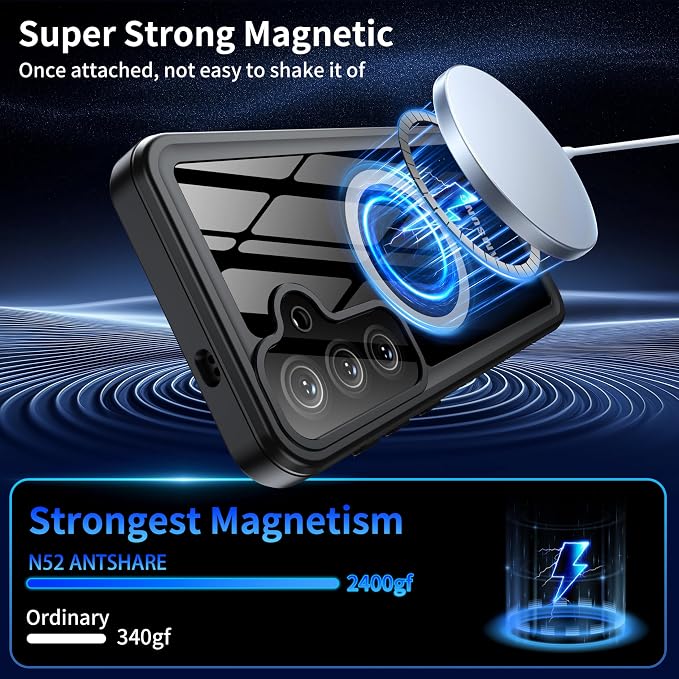 ANTSHARE Magnetic for Samsung Galaxy S25 FE Case, Waterproof - Image 4