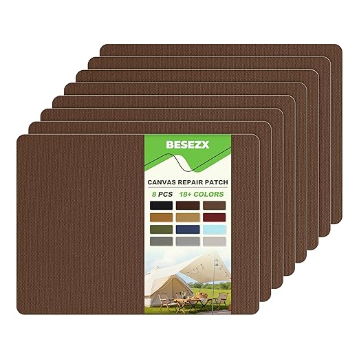 Besezx Canvas Repair Patch, Outdoor Gear Patch, 7.87x5.9 Inches 8PCS, by Besezx