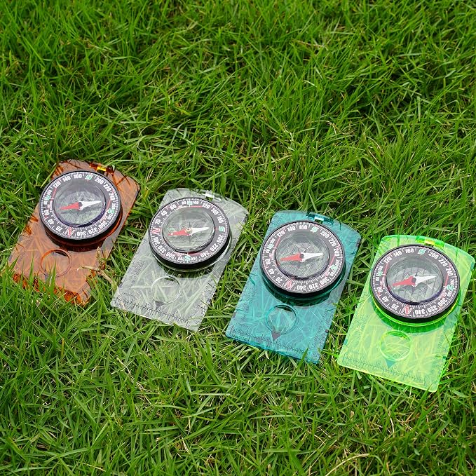 4 Pcs Outdoor Compass with Adjustable Declination, Scale. Multifunctional - Image 5