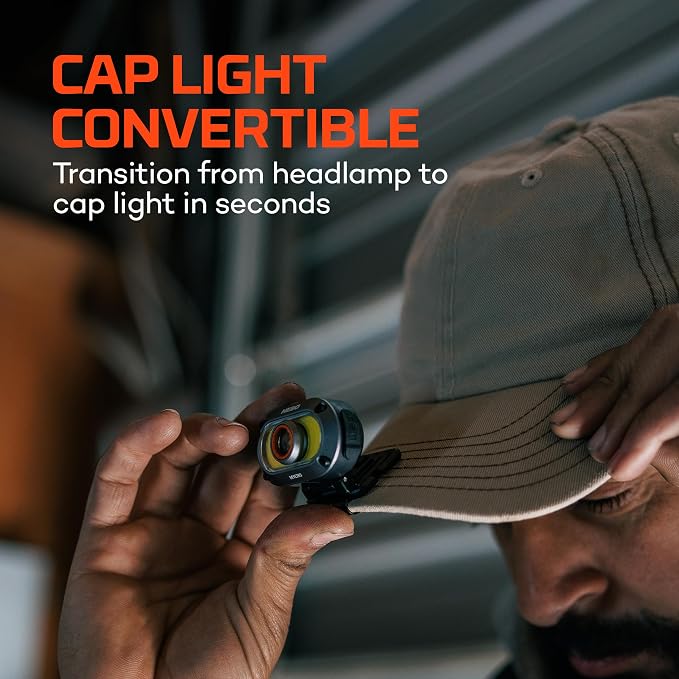 NEBO MYCRO 550+ Rechargeable Headlamp | 550 Lumens, 7 Light Modes, Water - Image 4