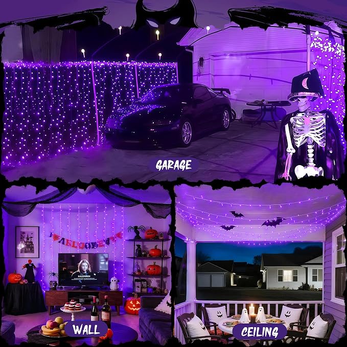 JMEXSUSS 300LED Purple Christmas Lights - Image 9